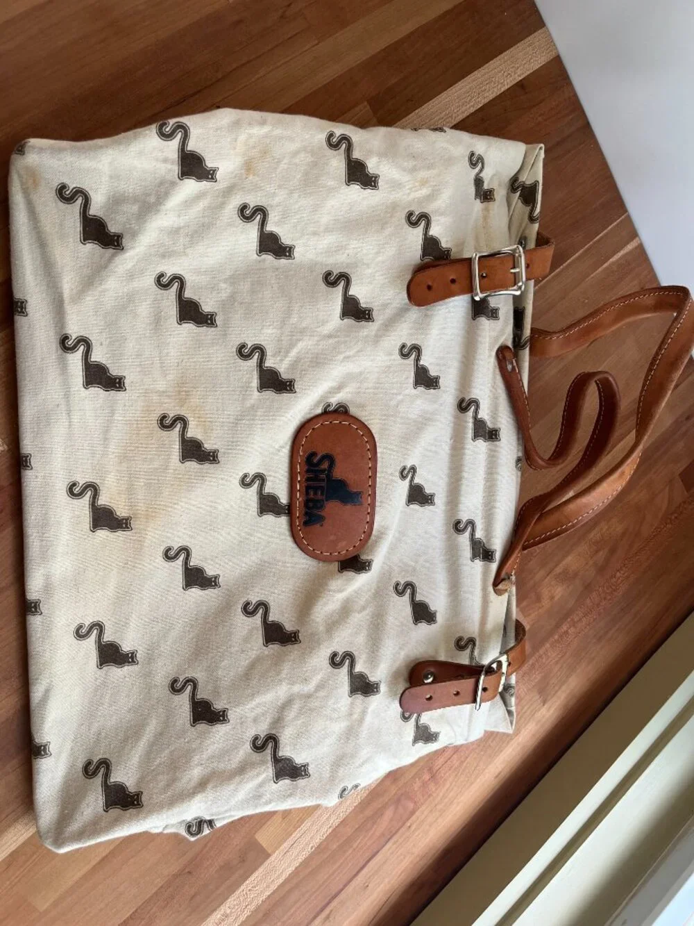 SHEBA Cat Print Canvas Tote Bag – Vintage Promo Collectible